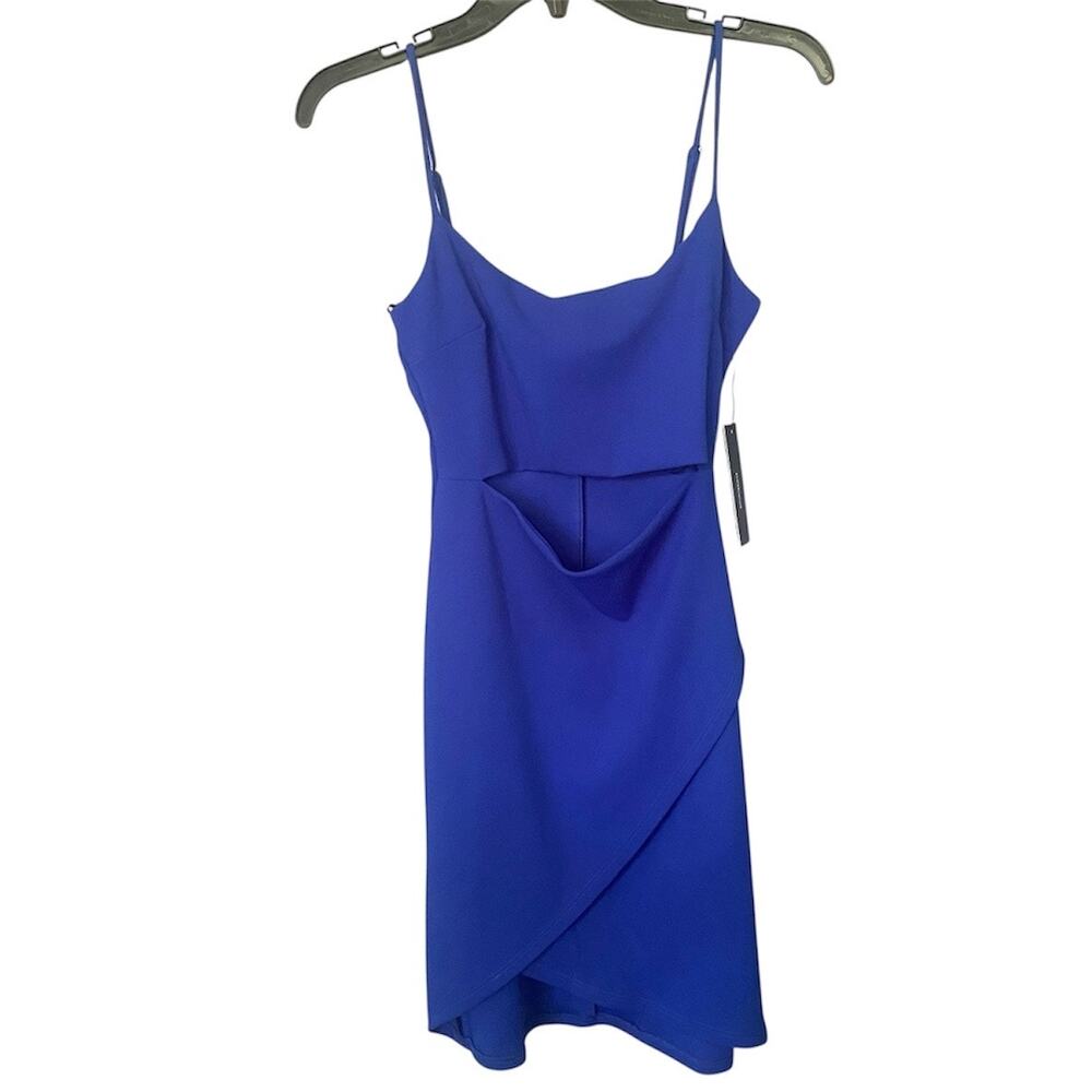 NWT Lulu’s Dress Women’s Size S Blue Abdominal Slit Spaghetti Strap